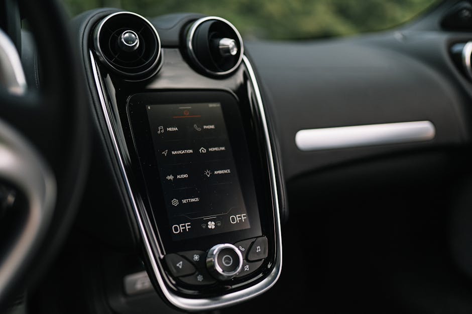 Moderno sučelje na zaslonu automobila